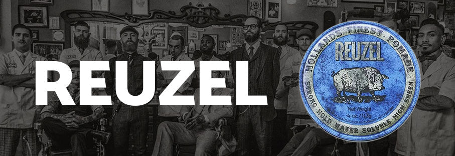 De blauwe pomade van Reuzel in de spotlights De blauwe pomade van Reuzel in de spotlights