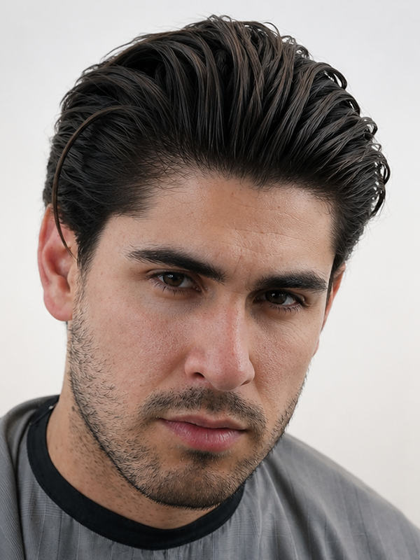 Moderne mat slick back med undercut