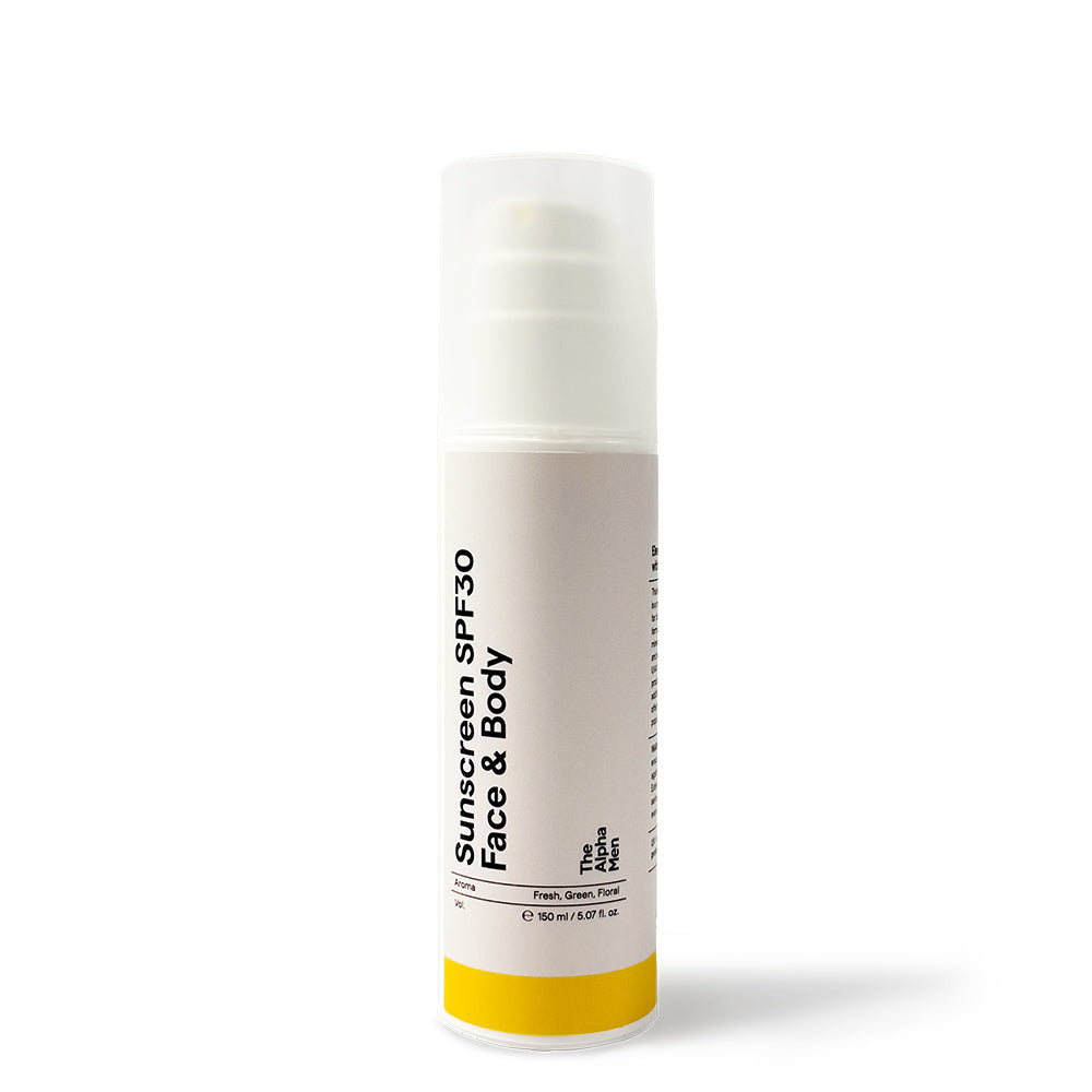 The Alpha Men Mineral Sunscreen SPF30 for Face & Body The Alpha Men Mineral Sunscreen SPF30 for Face & Body