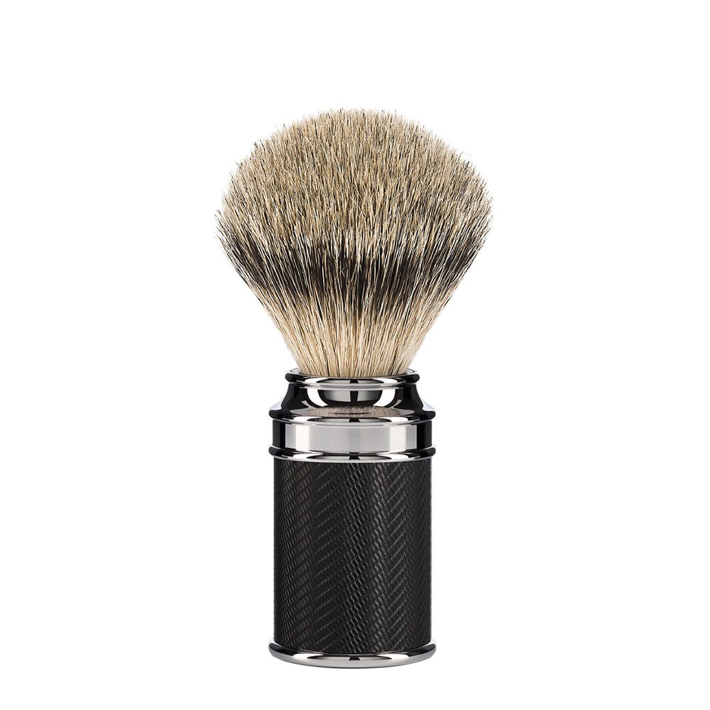 Barbersæt Traditionelt - Safety razor - Silvertip - Sort