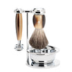 Barbersæt Vivo 4-dele - Horn Brun