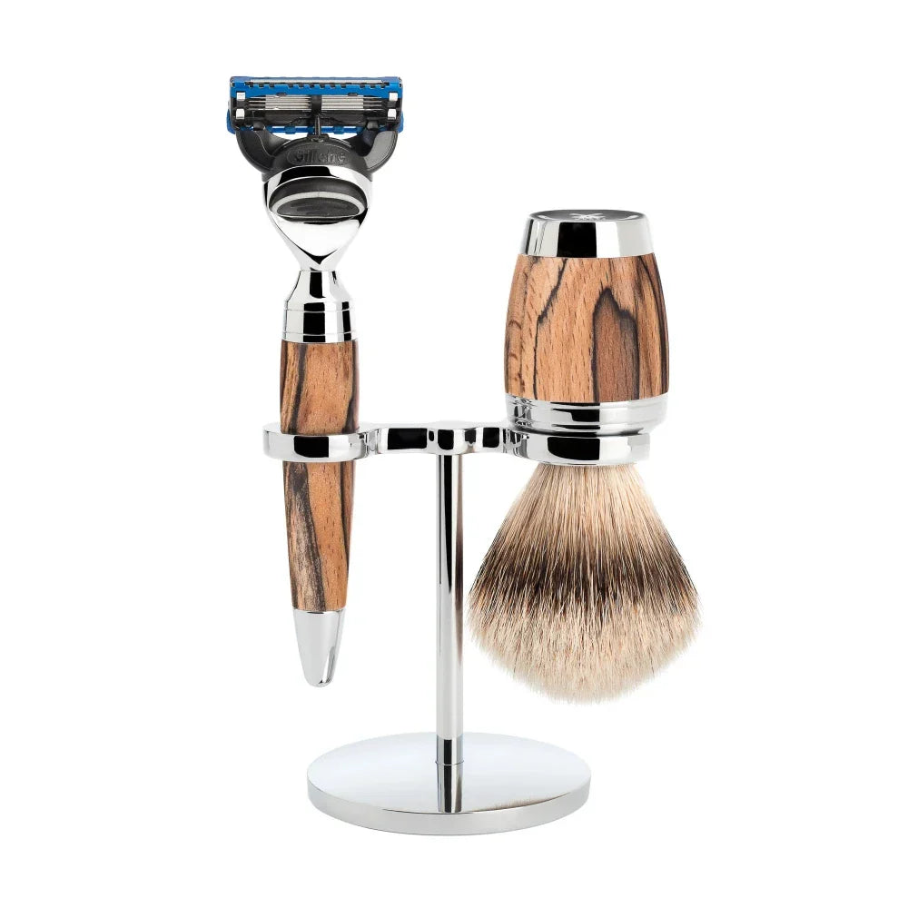 Barbersæt 3-dele Stylo - Spaltet bøg