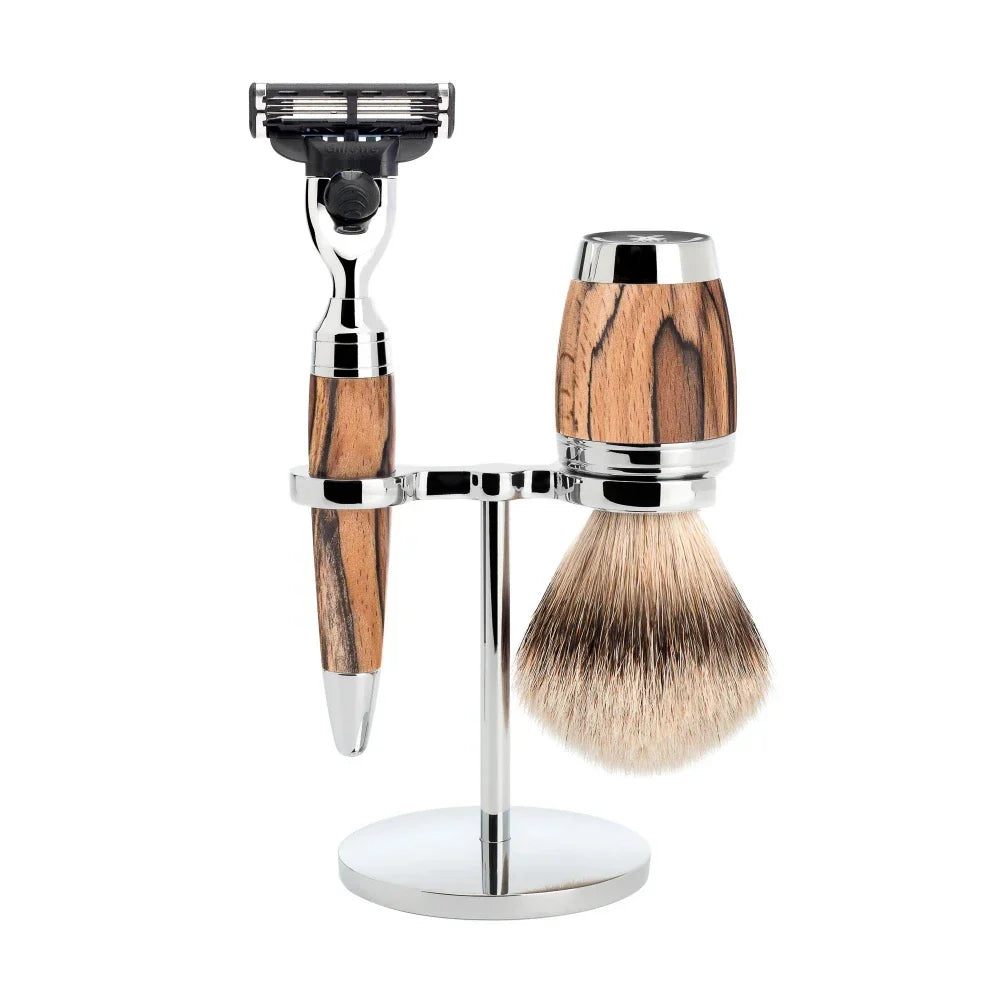 Barbersæt 3-dele Stylo - Spaltet bøg