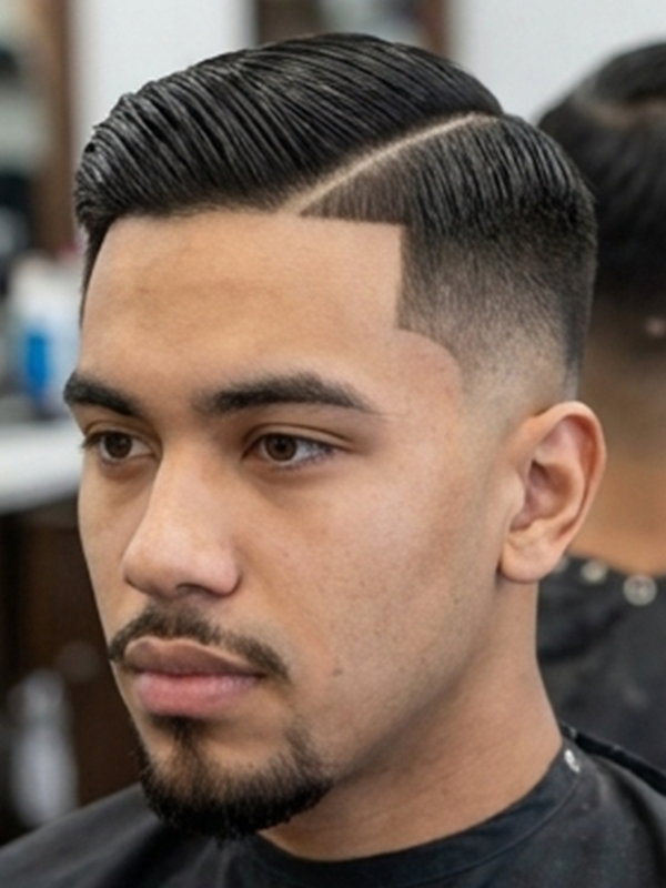 Ung mand med moderne mat middle part