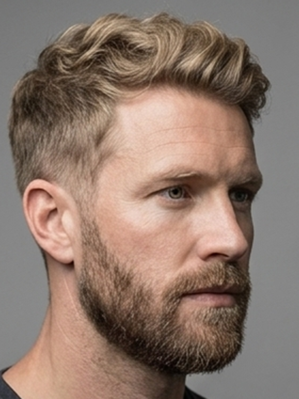 Ivy League crew cut med sideskilning