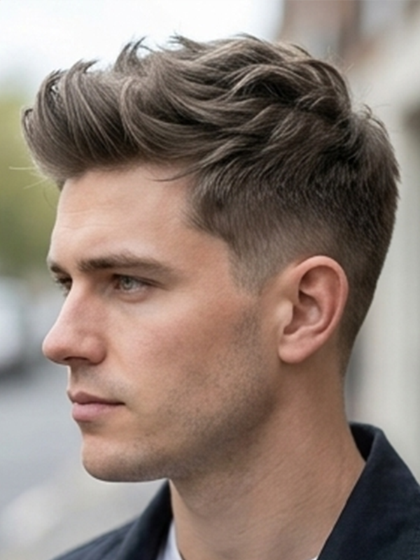 Lys quiff med volumen foran