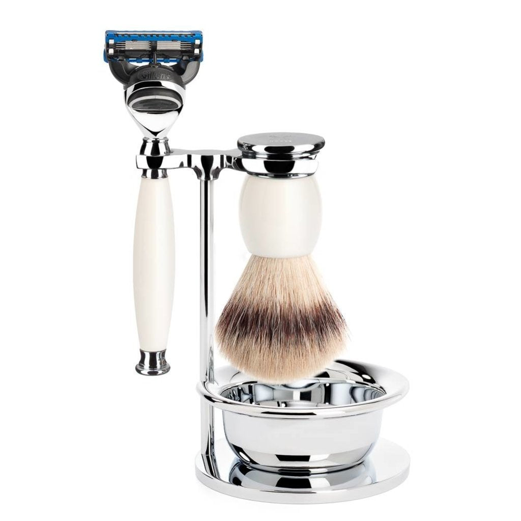 Barbersæt Sophist 4-delt - Porcelain