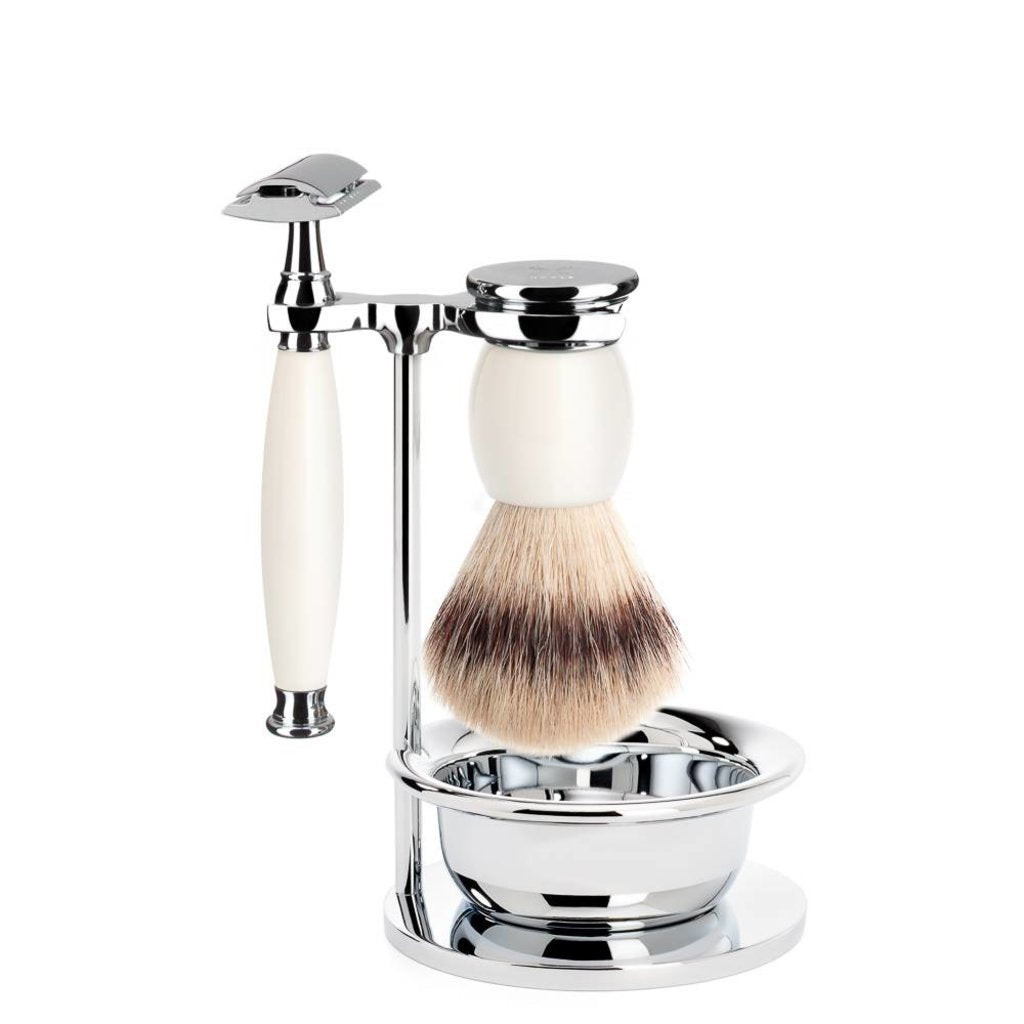 Barbersæt Sophist 4-delt - Porcelain