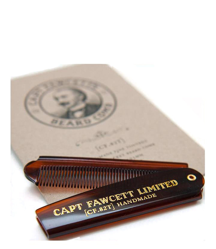 Captain Fawcett Foldbar Lomme Skægkam