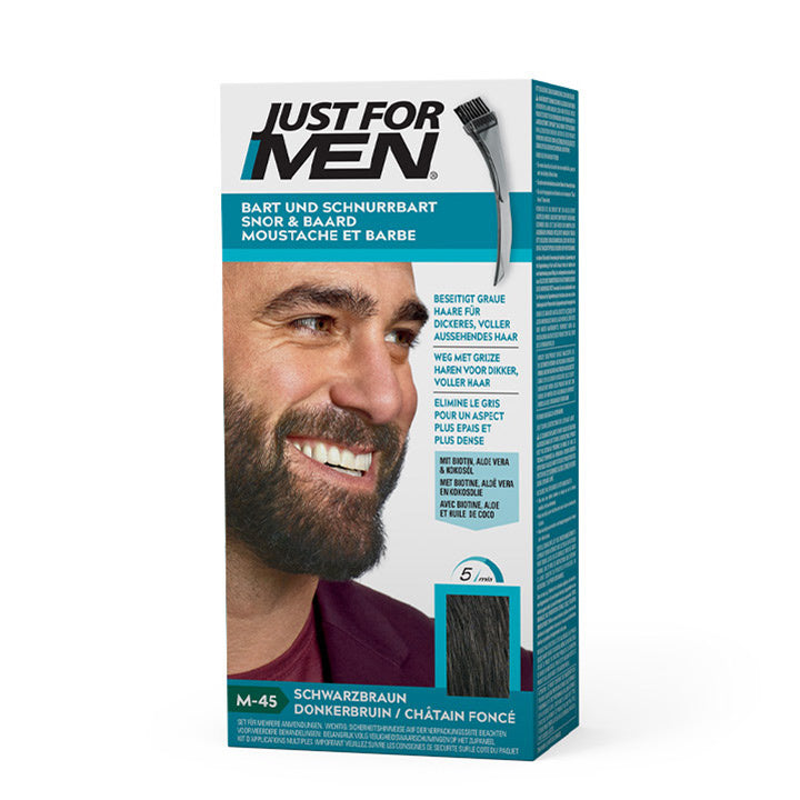 Just for Men Overskæg & Skæg – Mørkebrun M-45